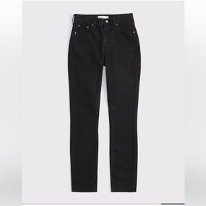 Abercrombie & Fitch Curve Love The Skinny High Rise Black Jean in 8 long